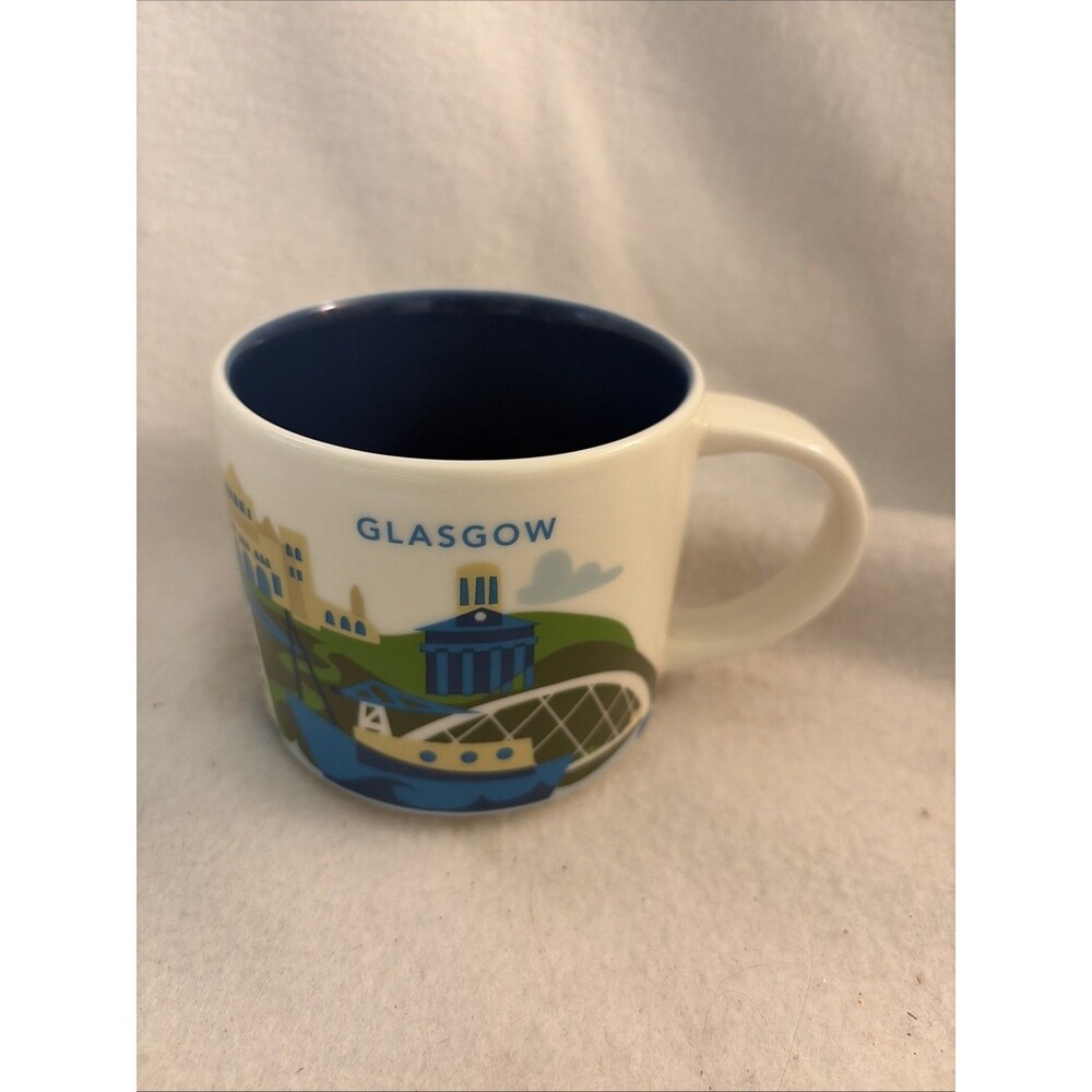 Starbucks Mug Scotland Glasgow You Are Here YAH Coffee Cup 14oz 2017 Collectible